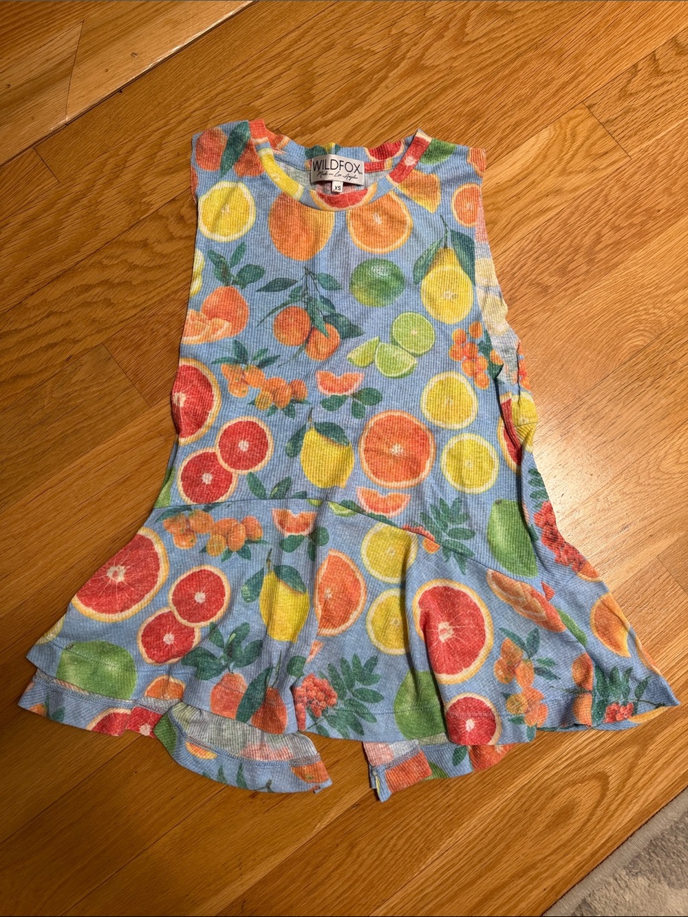 Wildfox Blue Citrus Print Tunic
